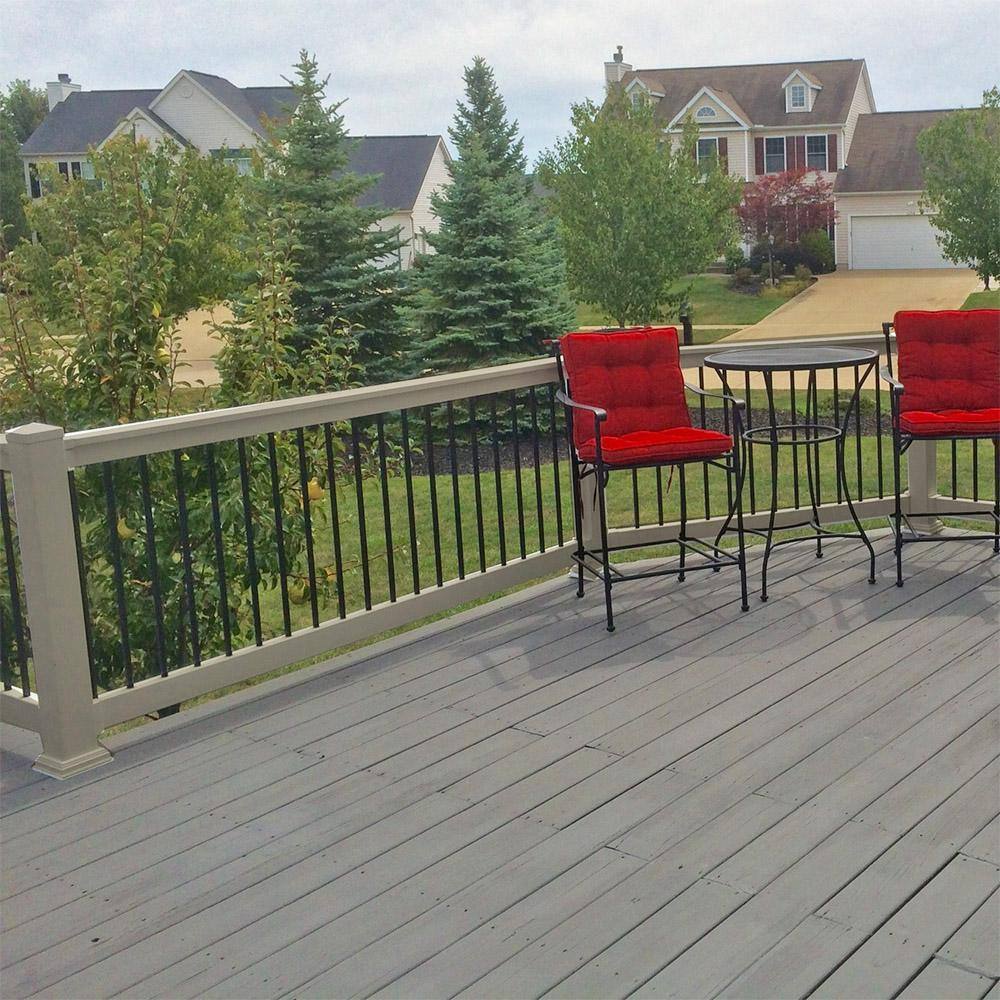Weatherables Bellaire 3 ft. H x 4 ft. W Khaki Vinyl Railing Kit