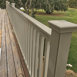 Weatherables Vanderbilt 3 ft. H x 6 ft. W Khaki Vinyl Railing Kit