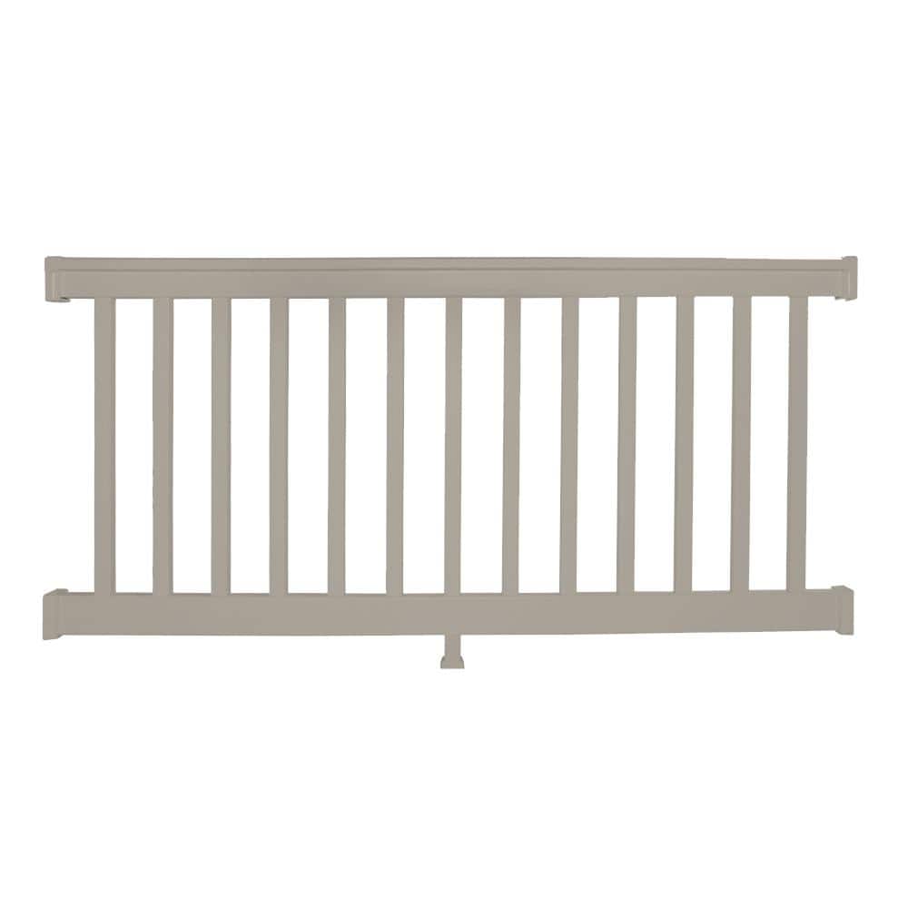 Weatherables Vanderbilt 3 ft. H x 6 ft. W Khaki Vinyl Railing Kit