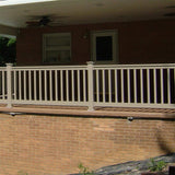 Weatherables Vanderbilt 3 ft. H x 8 ft. W Khaki Vinyl Railing Kit