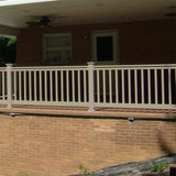 Weatherables Vanderbilt 3.5 ft. H x 8 ft. W Khaki Vinyl Railing Kit