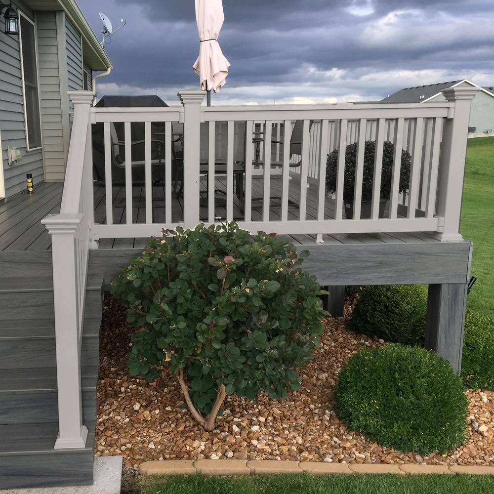 Weatherables Vanderbilt 3.5 ft. H x 8 ft. W Tan Vinyl Railing Kit