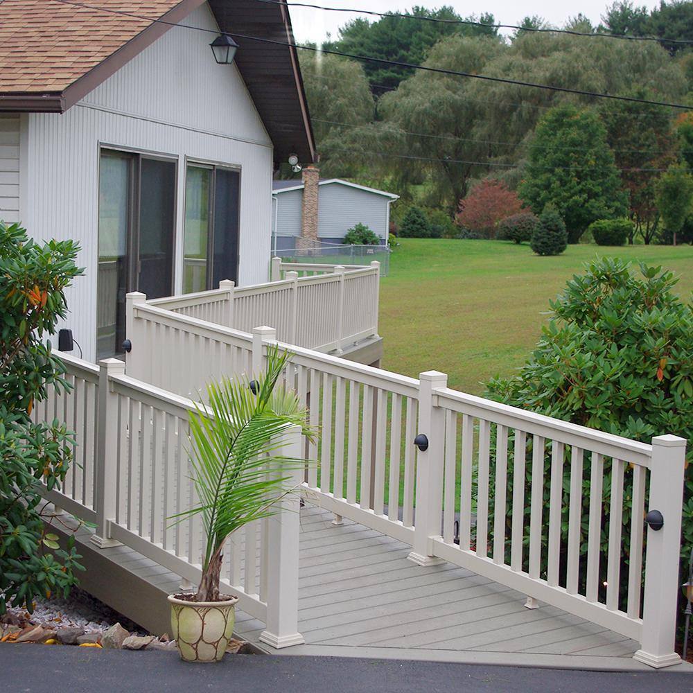Weatherables Vanderbilt 3.5 ft. H x 8 ft. W Tan Vinyl Railing Kit