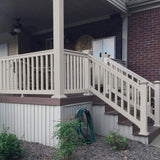 Weatherables Vanderbilt 3.5 ft. H x 8 ft. W Tan Vinyl Railing Kit