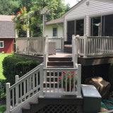 Weatherables Vanderbilt 3.5 ft. H x 8 ft. W Tan Vinyl Railing Kit