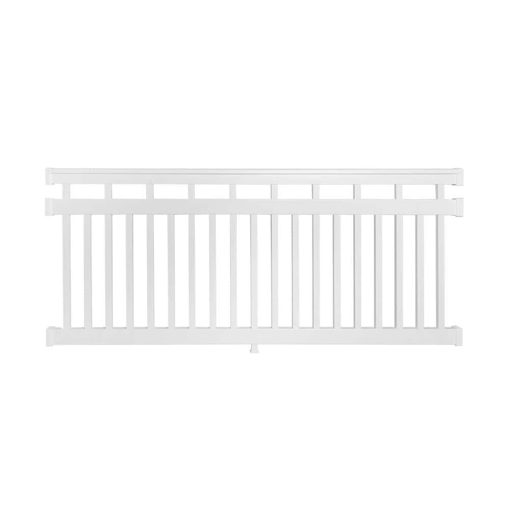 Weatherables Hallandale 3.5 ft. H x 8 ft. W Vinyl White Railing Kit