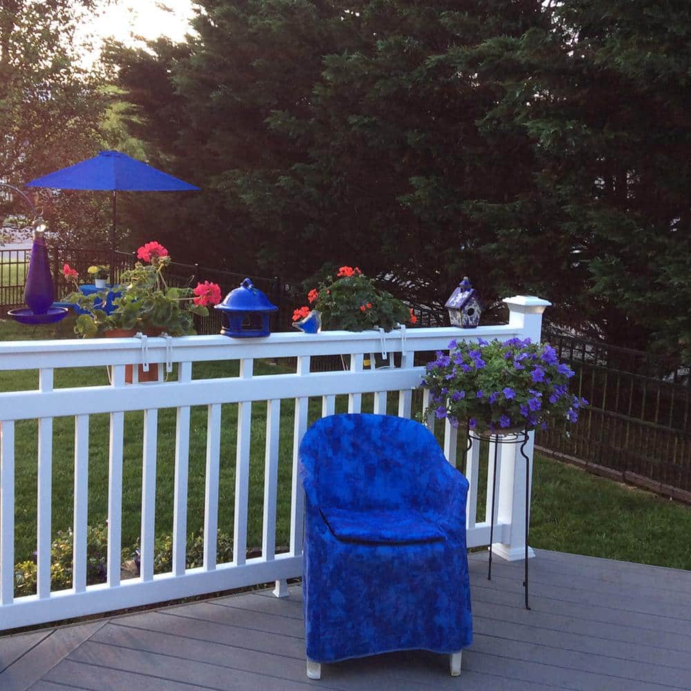 Weatherables Hallandale 3.5 ft. H x 8 ft. W Vinyl White Railing Kit