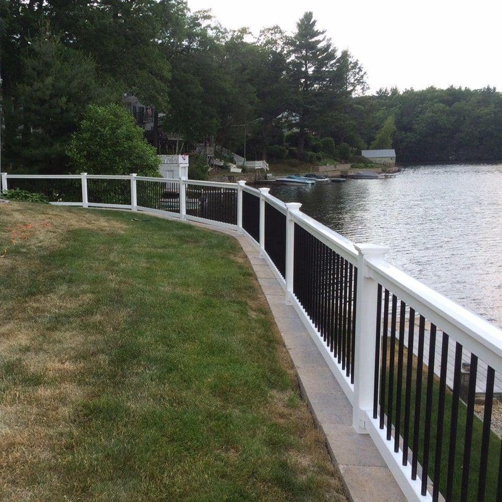 Weatherables Bellaire 3.5 ft. H x 8 ft. W White Vinyl Railing Kit