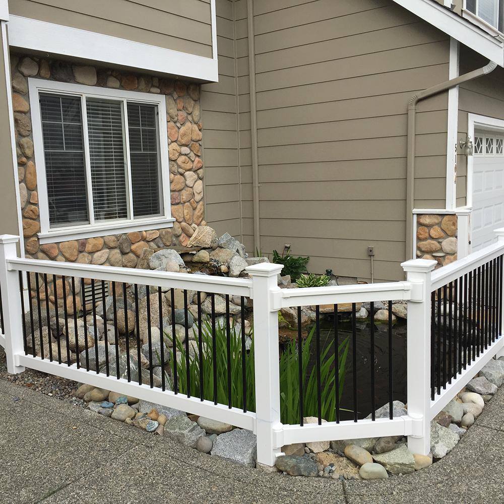 Weatherables Bellaire 3.5 ft. H x 8 ft. W White Vinyl Railing Kit