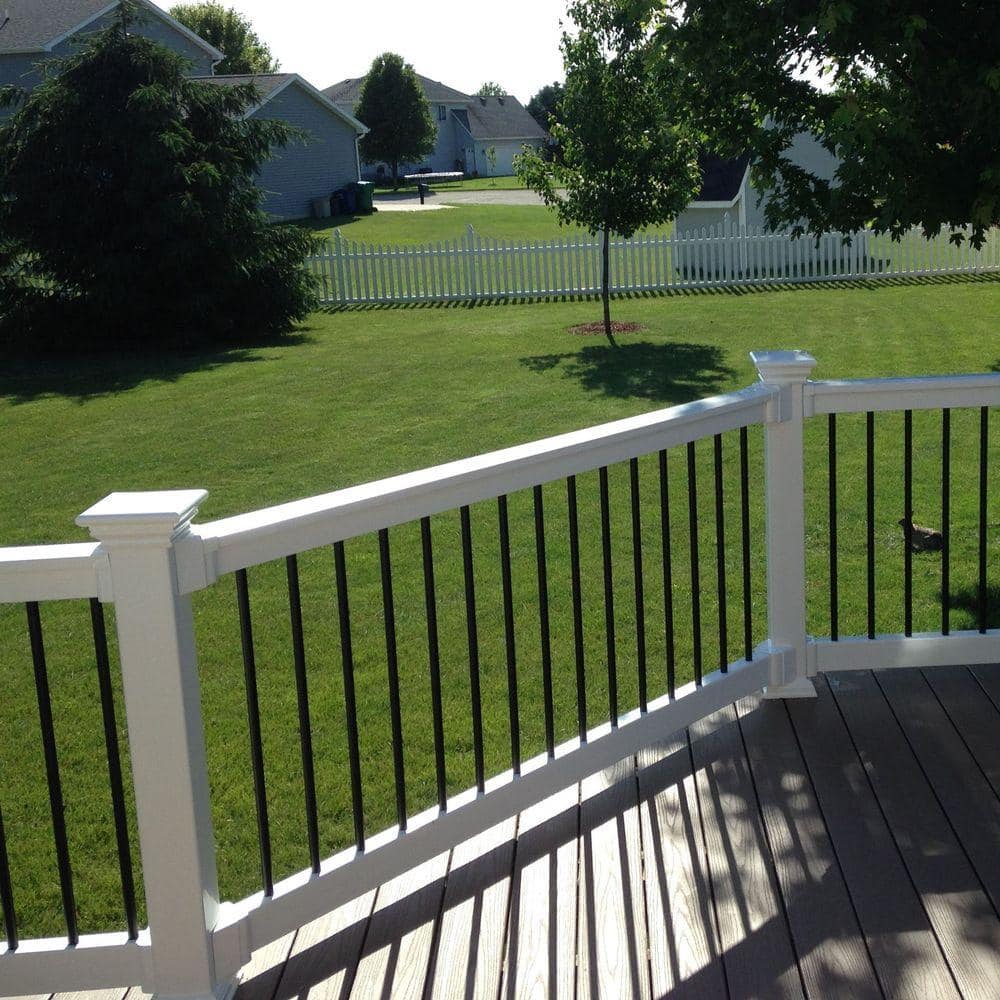 Weatherables Bellaire 3.5 ft. H x 8 ft. W White Vinyl Railing Kit