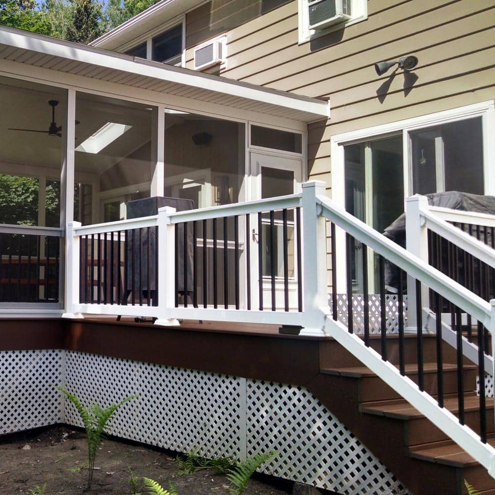 Weatherables Bellaire 3.5 ft. H x 8 ft. W White Vinyl Railing Kit