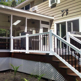 Weatherables Bellaire 3.5 ft. H x 8 ft. W White Vinyl Railing Kit