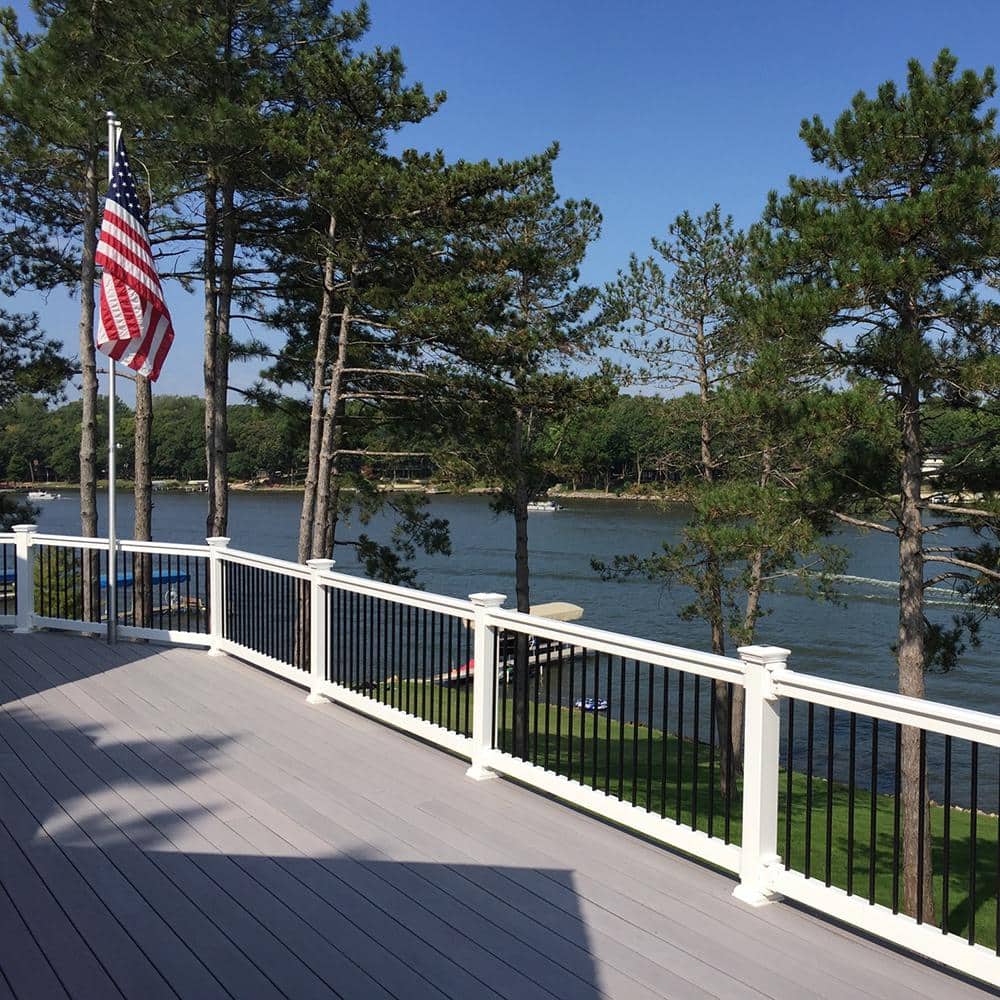 Weatherables Bellaire 3.5 ft. H x 8 ft. W White Vinyl Railing Kit