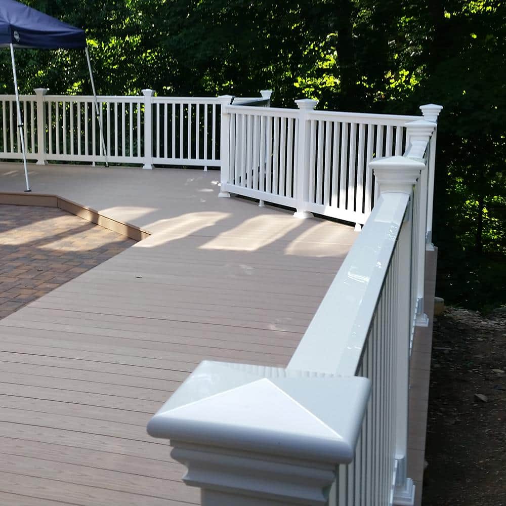 Weatherables Vanderbilt 3 ft. H x 4 ft. W White Vinyl Railing Kit