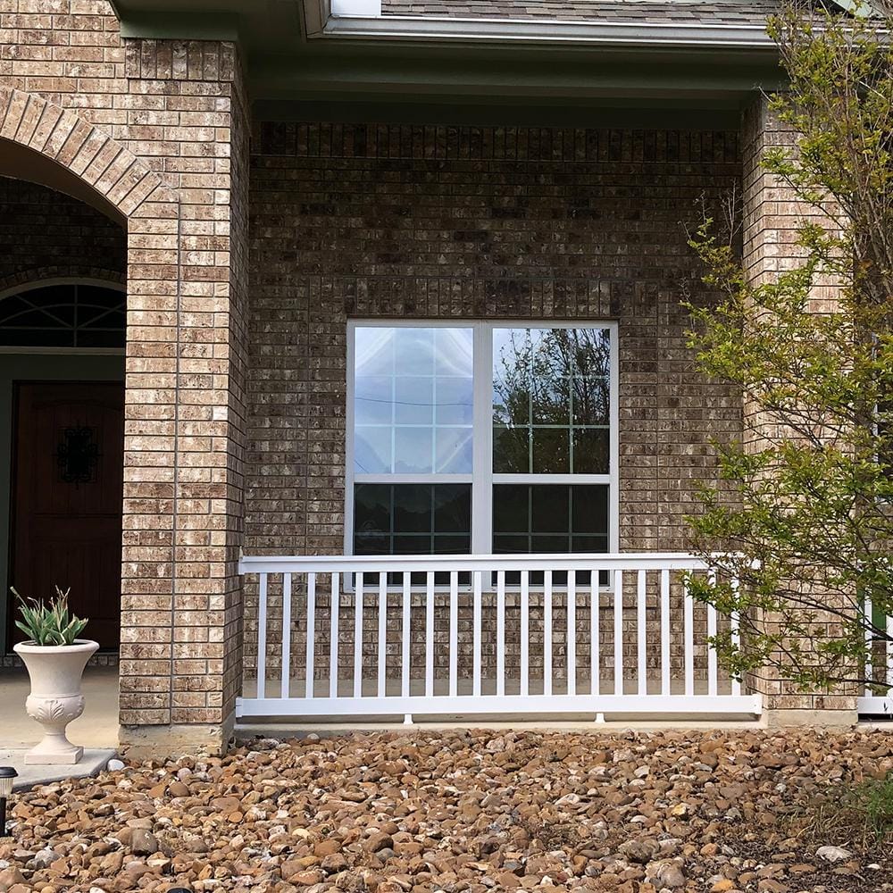 Weatherables Vanderbilt 3 ft. H x 4 ft. W White Vinyl Railing Kit
