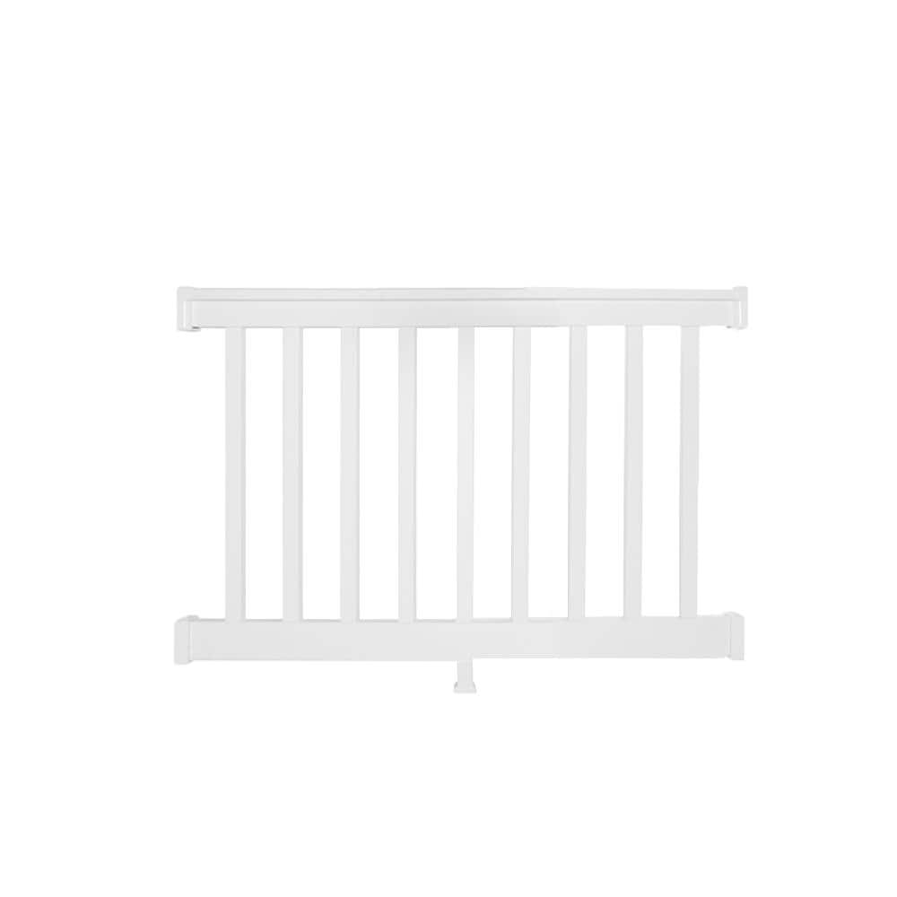 Weatherables Vanderbilt 3 ft. H x 4 ft. W White Vinyl Railing Kit