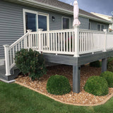 Weatherables Vanderbilt 3 ft. H x 4 ft. W White Vinyl Railing Kit