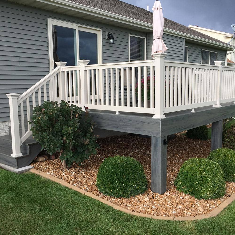 Weatherables Vanderbilt 3 ft. H x 4 ft. W White Vinyl Railing Kit
