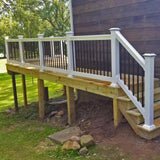 Weatherables Vilano 3 ft. H x 6 ft. W Vinyl White Railing Kit