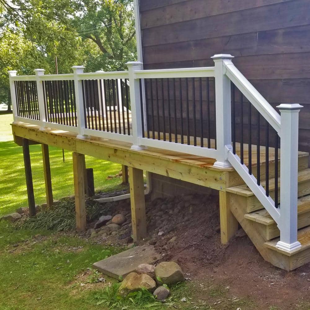 Weatherables Vilano 3.5 ft. H x 6 ft. W Vinyl White Railing Kit