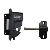 Weatherables Keystone Black Nylon Polymer 1-Sided Key-Lockable Gate Latch