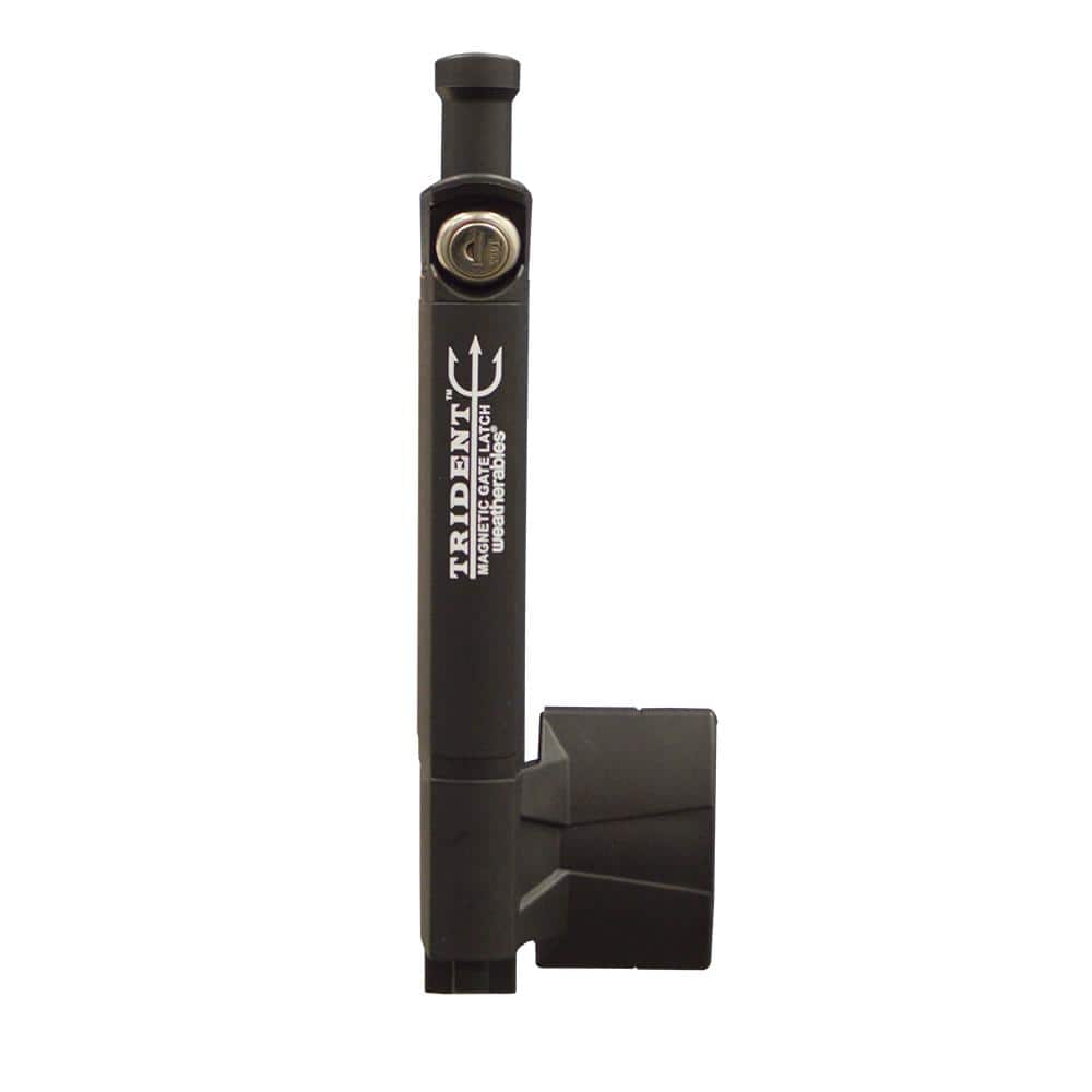 Weatherables Trident 10 in. Black Nylon Polymer Pool Safety Gate Latch