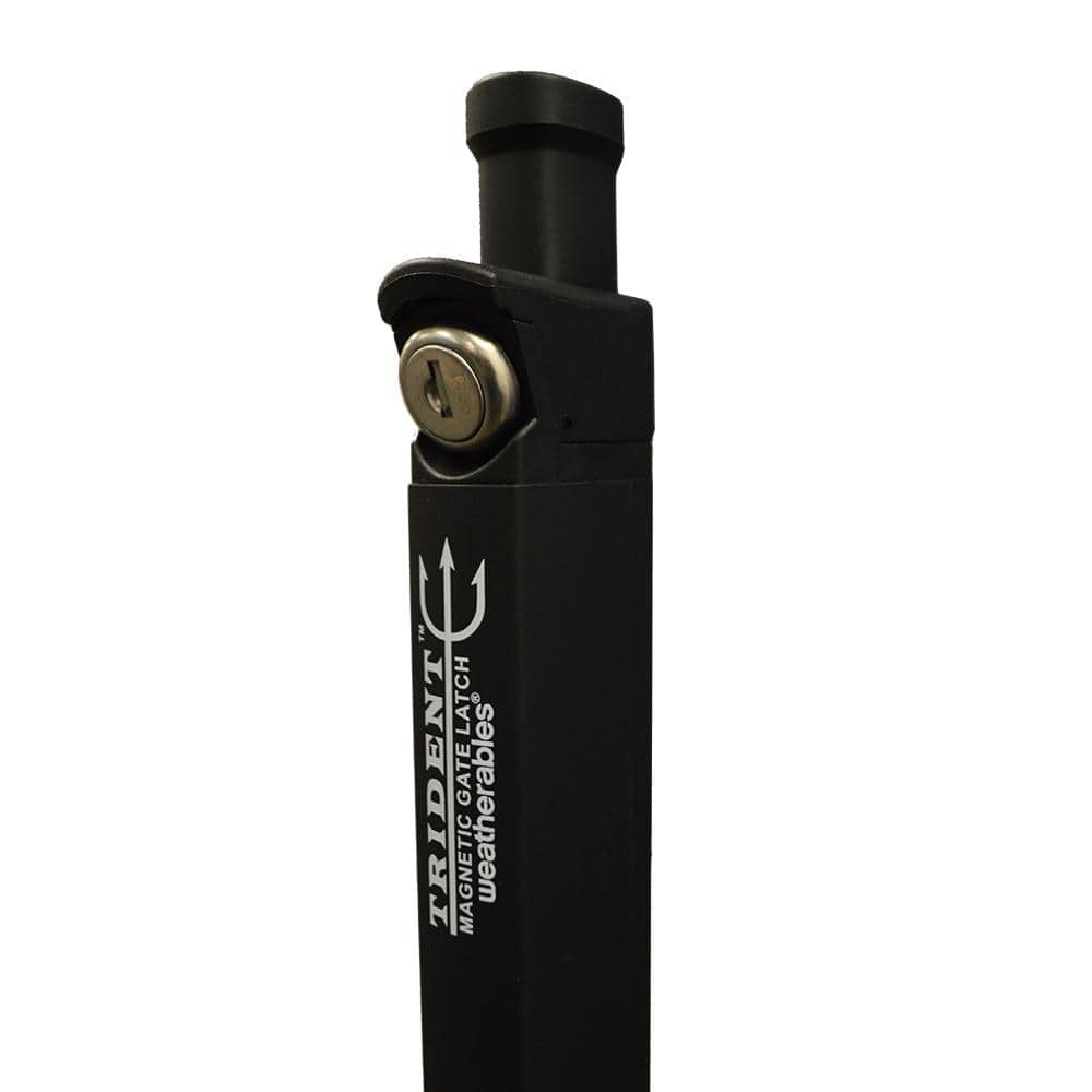 Weatherables Trident 10 in. Black Nylon Polymer Pool Safety Gate Latch