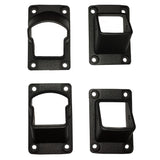 Weatherables Stanford Textured Black Aluminum Stair Railing Bracket Kit (4-Piece)