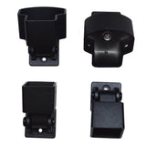 Weatherables Arlington Textured Black Aluminum Universal Railing Bracket Kit (4-Piece)