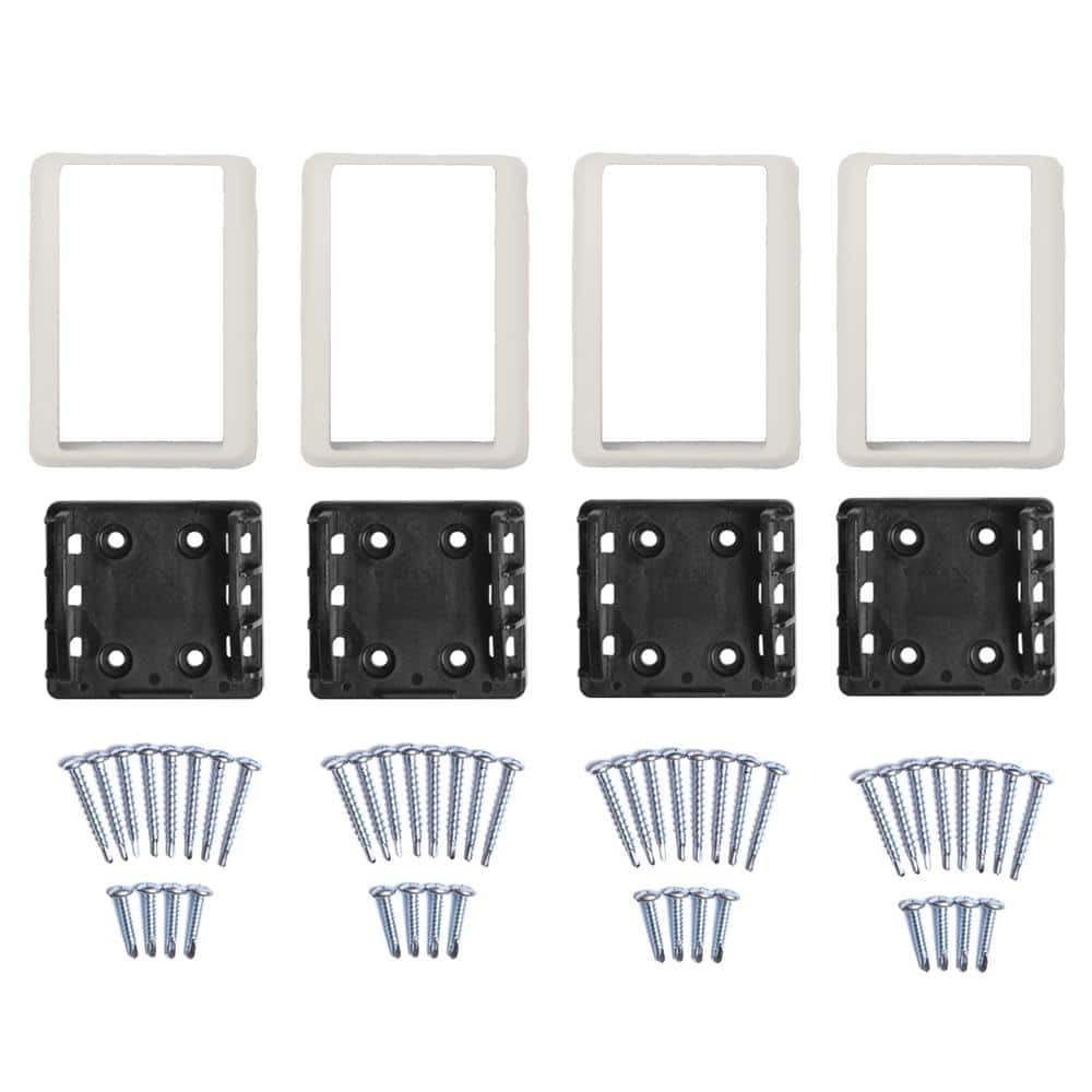 Weatherables Walton Tan Straight Railing Bracket Kit (4-Piece)
