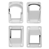 Weatherables Stanford Textured White Aluminum Stair Railing Bracket Kit (4-Piece)