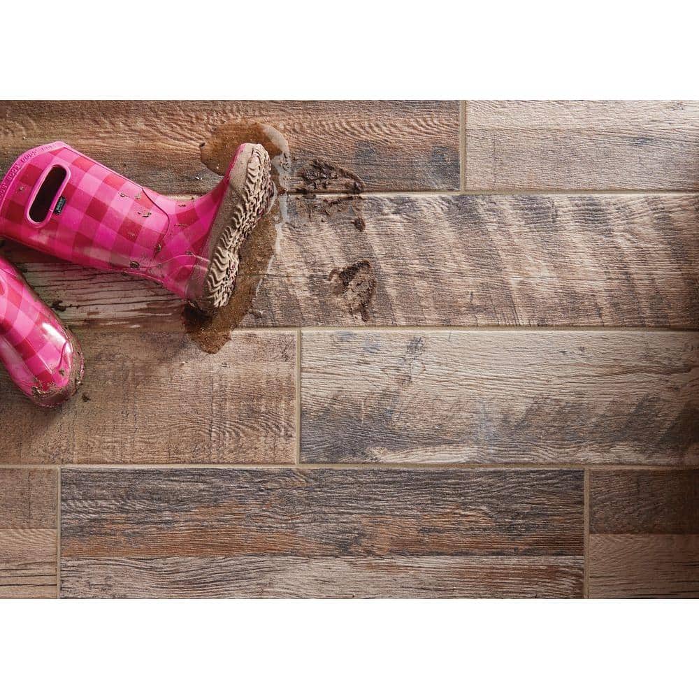 Marazzi Montagna Wood Weathered Gray 6 in. x 24 in. Porcelain Floor and Wall Tile (14.53 sq. ft. / Case)