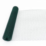 3.6 ft. x 196.85 ft. Galvanized Hexagonal Floral Green Welded  Wire, Outdoor Anti-Rust Chicken Wire Poultry Netting