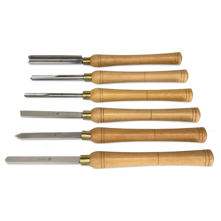 Artisan Chisel Set with 6 in. High-Speed Steel Blades and 10 in. England Beech Handles (6-Piece)