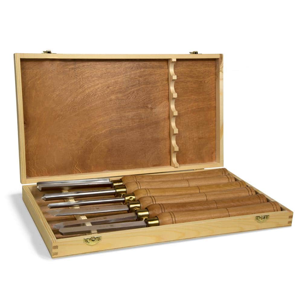 Artisan Chisel Set with 6 in. High-Speed Steel Blades and 10 in. England Beech Handles (6-Piece)