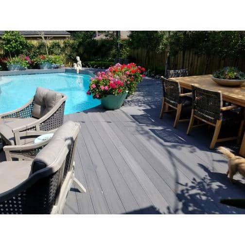 NewTechWood UltraShield Naturale Voyager Series Westminster Gray Composite Decking Board 49-Pack