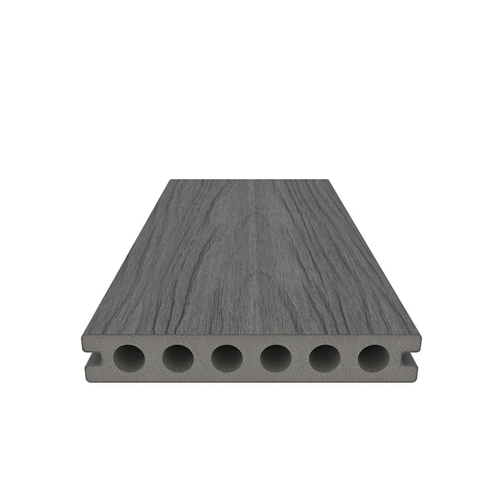 NewTechWood UltraShield Natural Voyager 1 in. x 6 in. x 8 ft. Westminster Gray Hollow Composite Decking Board