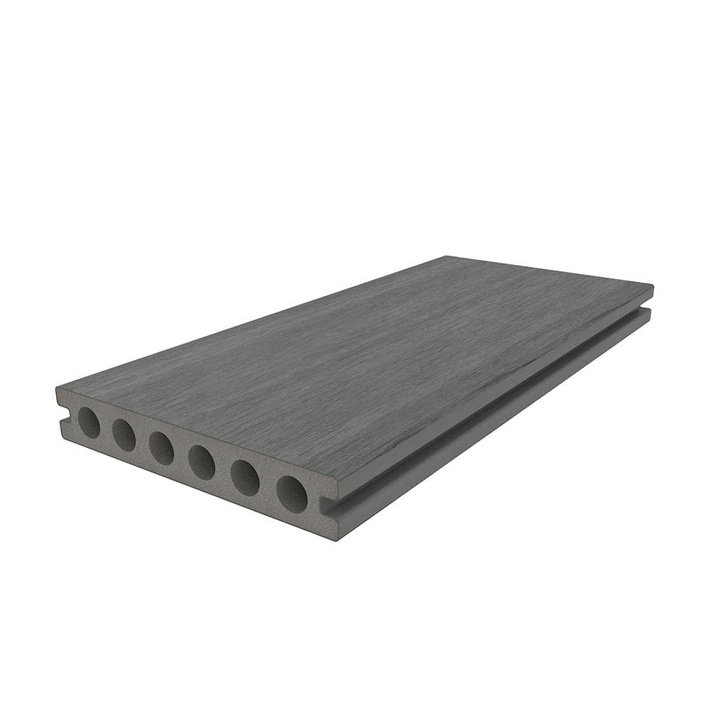 NewTechWood UltraShield Natural Voyager 1 in. x 6 in. x 8 ft. Westminster Gray Hollow Composite Decking Board