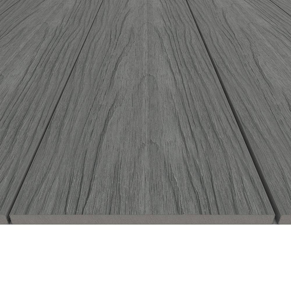NewTechWood UltraShield Naturale Fascia 0.5 in. x 12 in. x 6 ft. Westminster Gray Composite Fasica Decking Board