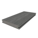 NewTechWood Naturale Magellan Series 1 in. x 5-1/2 in. x 0.5 ft. Westminster Gray Composite Decking Board Sample with Groove