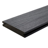 NewTechWood Naturale Magellan Series 1 in. x 5-1/2 in. x 0.5 ft. Westminster Gray Composite Decking Board Sample with Groove