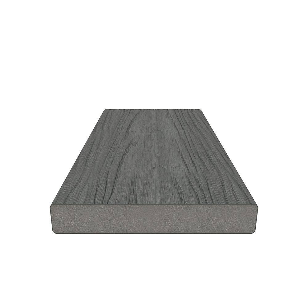 NewTechWood UltraShield Naturale Cortes Series 1 in. x 6 in. x 1 ft. Westminster Gray Solid Composite Decking Board Sample