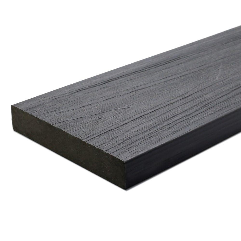 NewTechWood UltraShield Naturale Cortes Series 1 in. x 6 in. x 1 ft. Westminster Gray Solid Composite Decking Board Sample