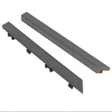 NewTechWood 1/12 ft. x 1 ft. Quick Deck Composite Deck Tile Inside Corner Trim in Westminster Gray (2-Pieces/Box)