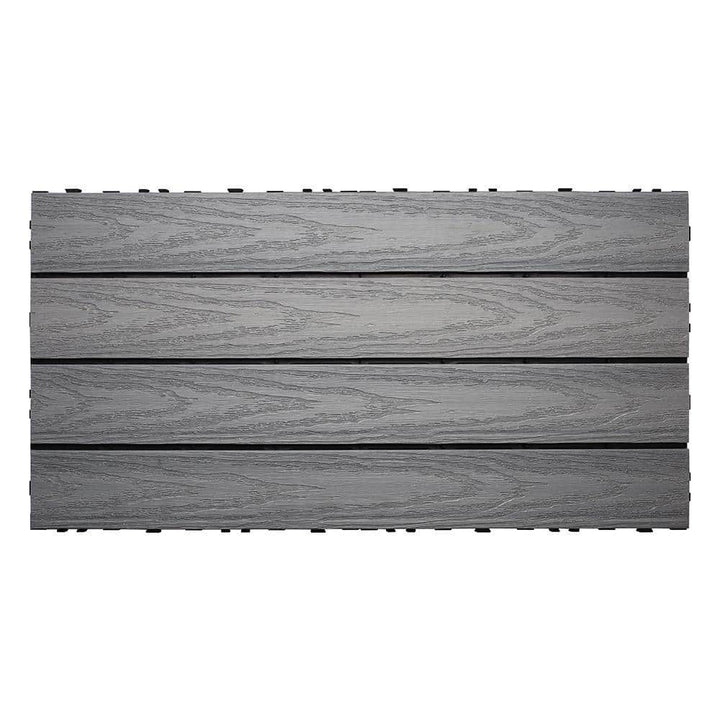 NewTechWood UltraShield Naturale 1 ft. x 2 ft. Quick Deck Outdoor Composite Deck Tile in Westminster Gray (20 sq. ft. Per Box)