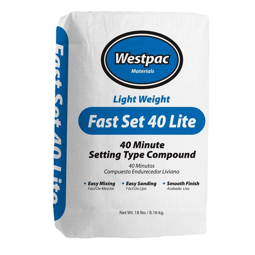 Westpac Materials 18 lb. Fast Set 40 Lite Setting-Type Powder Joint Compound