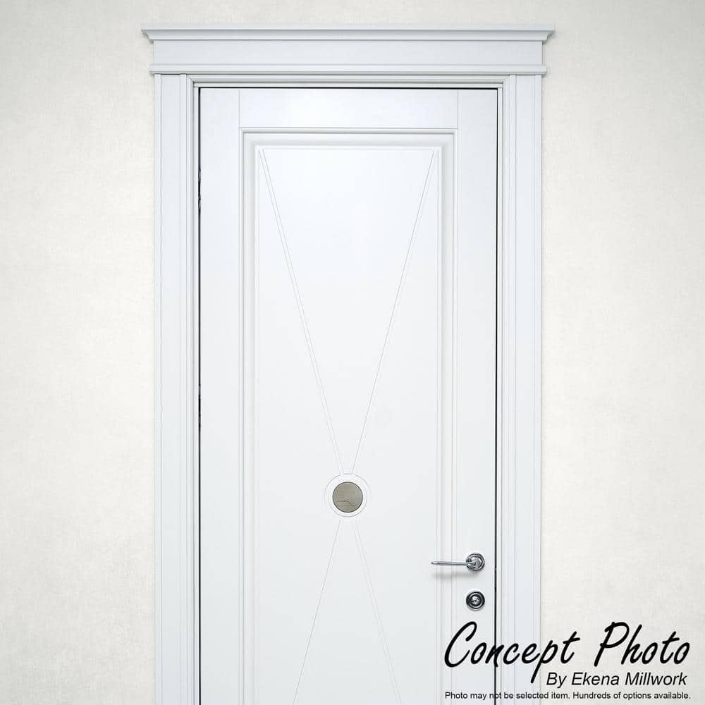 Ekena Millwork 4-1/2 in. x 1-1/4 in. x 96 in. Back Band Casing Moulding, PVC