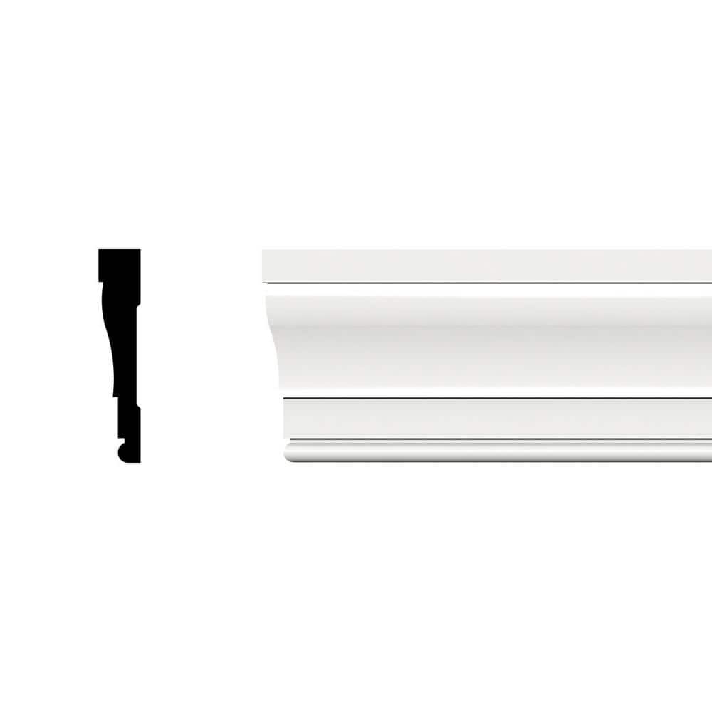 Ekena Millwork 3-1/4 in. x 3/4 in. x 96 in. Casing Moulding, PVC