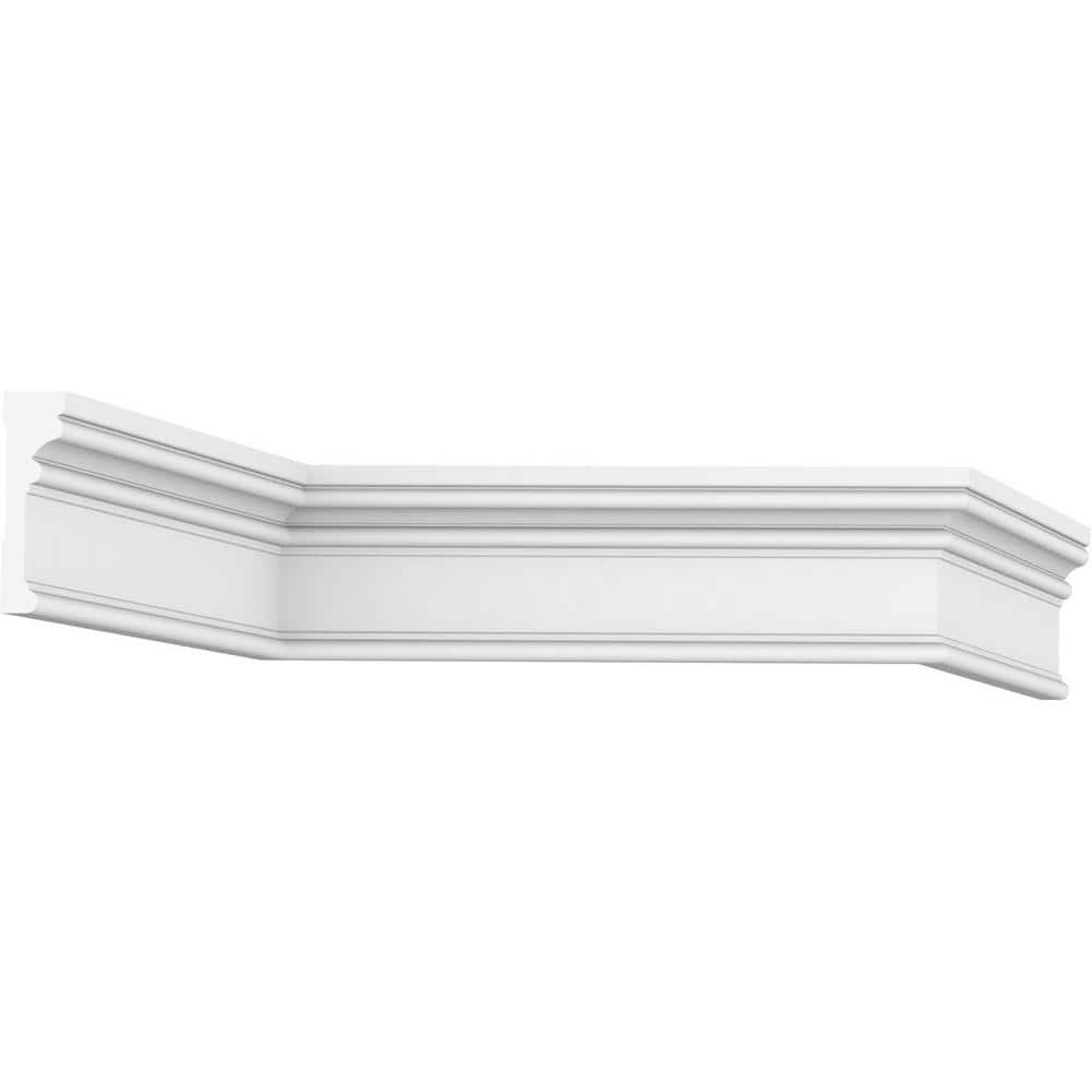 Ekena Millwork 3-1/2 in. x 1 in. x 96 in. RB3 Casing Moulding, PVC