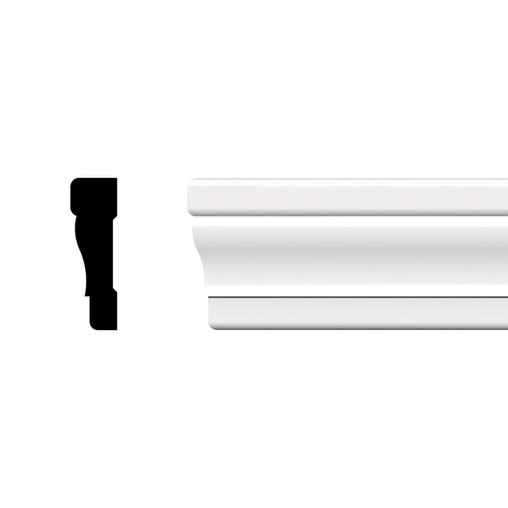 Ekena Millwork 2-1/4 in. x 3/4 in. x 96 in. Colonial Casing Moulding, PVC (12-Pack)